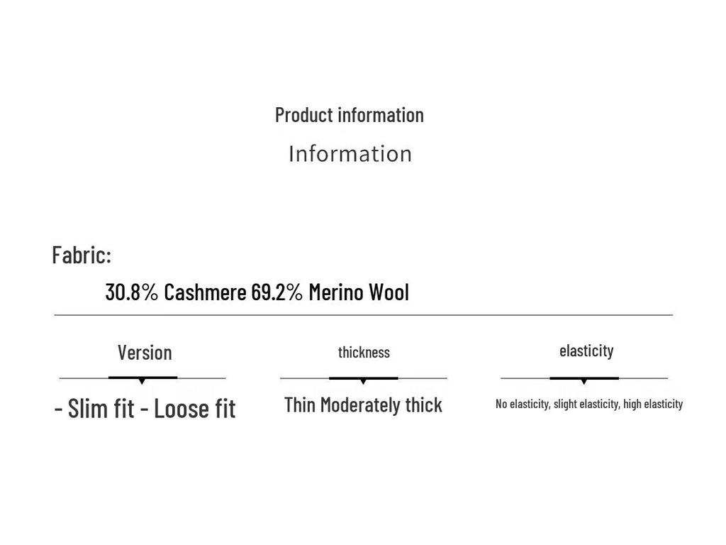 ROMON Men's Cashmere Blend Round Neck Pullover Sweater