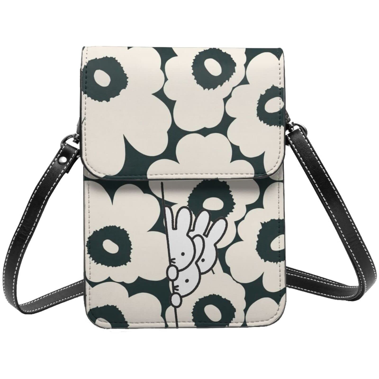 

Miffy Marime Smartphone Pouch Shoulder Bag Mobile Phone Bag Card Storage Mini Bag PU Leather Crossbody Small Item Case Card Pack Crossbody Mobile