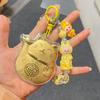 Lucky Cat Phone Charm Keychain: Cute Cartoon Bag Pendant Gift for Friends