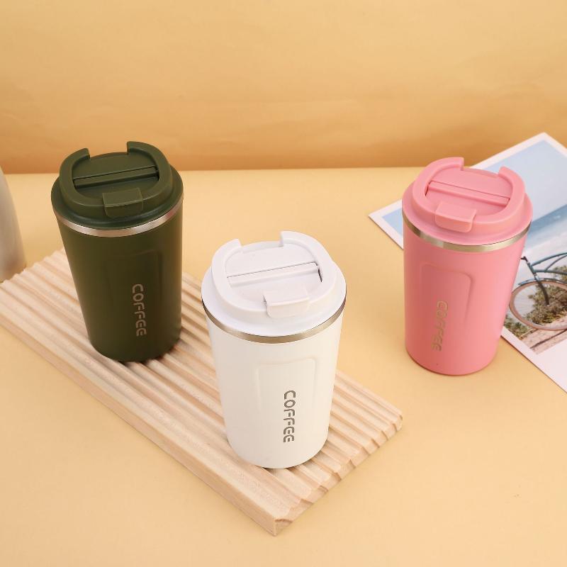 Stainless Steel Coffee Thermal Mug 510ML Portable Durable Tumbler Cup for Hot Cold Drinks Car Travel Use
