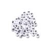 DIY Handmade Necklace: White Round Beads with Black Letters (26-Letter Set) for Phone Chains & Accessories