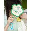 Handmade Hand Cranked Fan Handheld Cute Woven Fan Colorful Manual Straw Hand Fans  Party Decoration