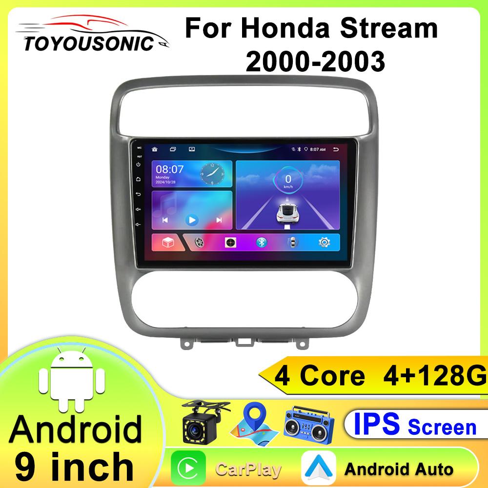 Android Car Multimedia Player For Honda Stream 2000-2003 GPS Navigation CarPlay 4G Head Unit Stereo Video Player