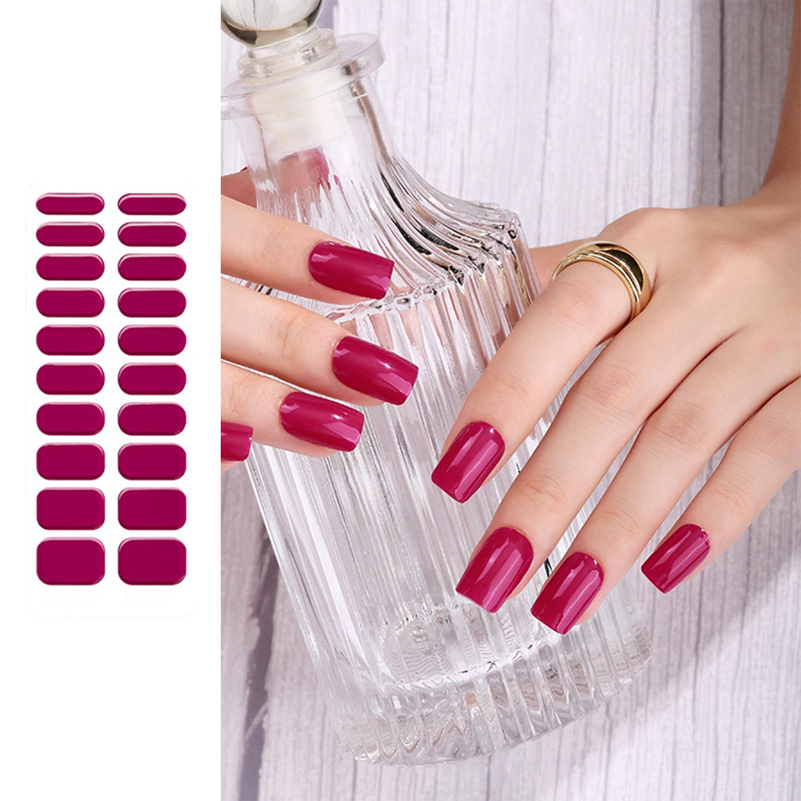 

Полуотвержденные наклейки для гелевых ногтей Однотонные полоски для ногтей Водостойкие самоклеящиеся покрытия Гелевые наклейки для ногтей Переводные картинки