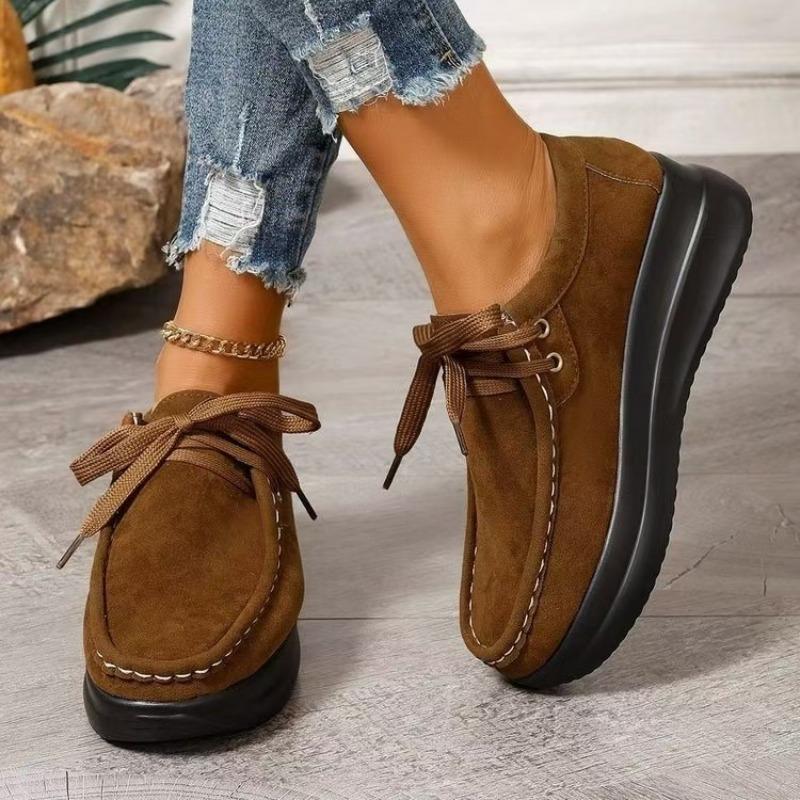 New Spring Single Shoes Women's Plus-size Platform Muffins and Casual Shoes