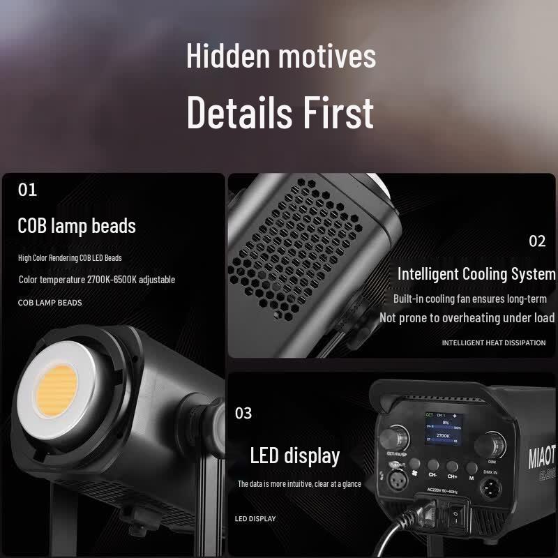 MiaoTu CL200B 200W Bi-color LED Studio Light with 95cm Octagonal Softbox Kit