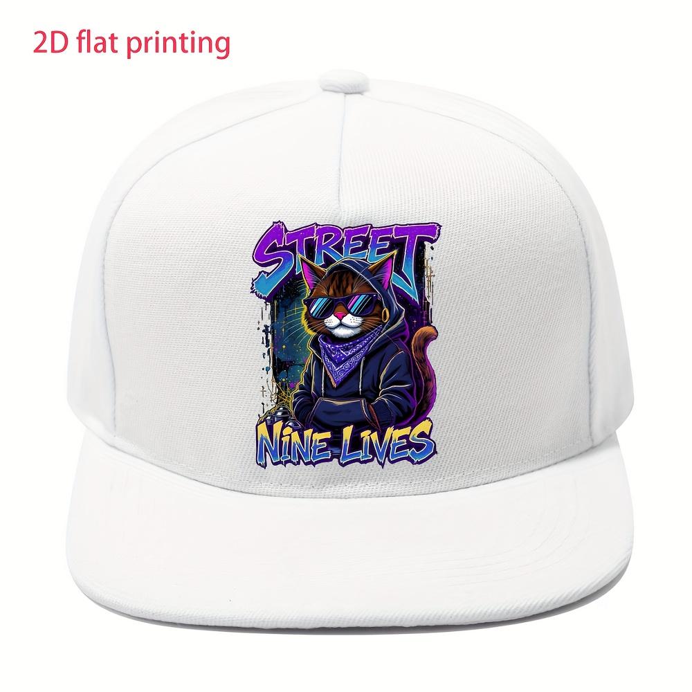 

Крутая уличная кепка-snapback Девять жизней в стиле Y2K, регулируемая, с плоским козырьком, унисекс, повседневная, полиэстер One Size