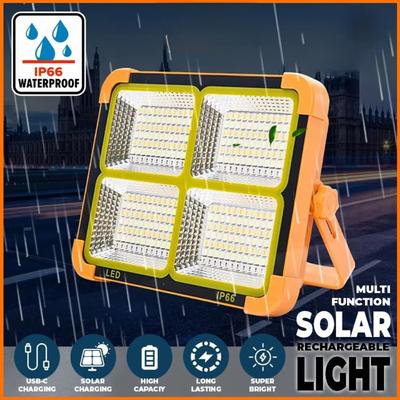 264/288LED Solar Charge Outdoor Light USB Rechargeable Waterproof Super Bright Multifunctional Portable LED Lamp Lighting