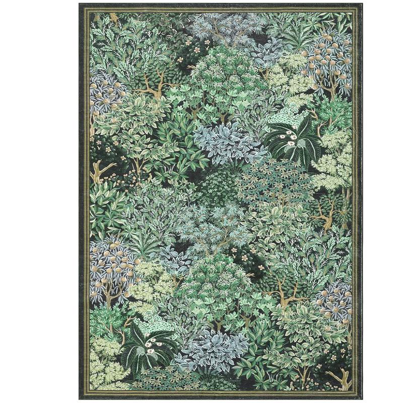 Living Room Carpet Non-slip Machine Washable Floor Mat Forest Plant Rug Large Area Bedroom Bedside Mats Home Decoration Carpets
