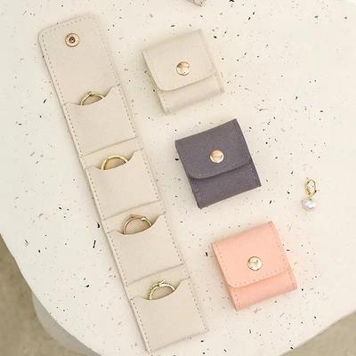 Cute Mini Travel Jewelry Organizer Bag Portable Foldable Necklace Ring Earrings Packing Bag Small Storage Bag For Accessories