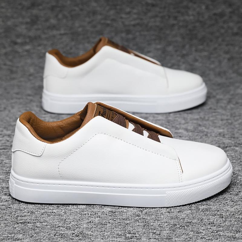 Fashion Classic Men's Casual Shoes Big Size 48 Fashion White Sneakers Man Leather Designer Platform Flats Shoes Men's Skateboard Shoes