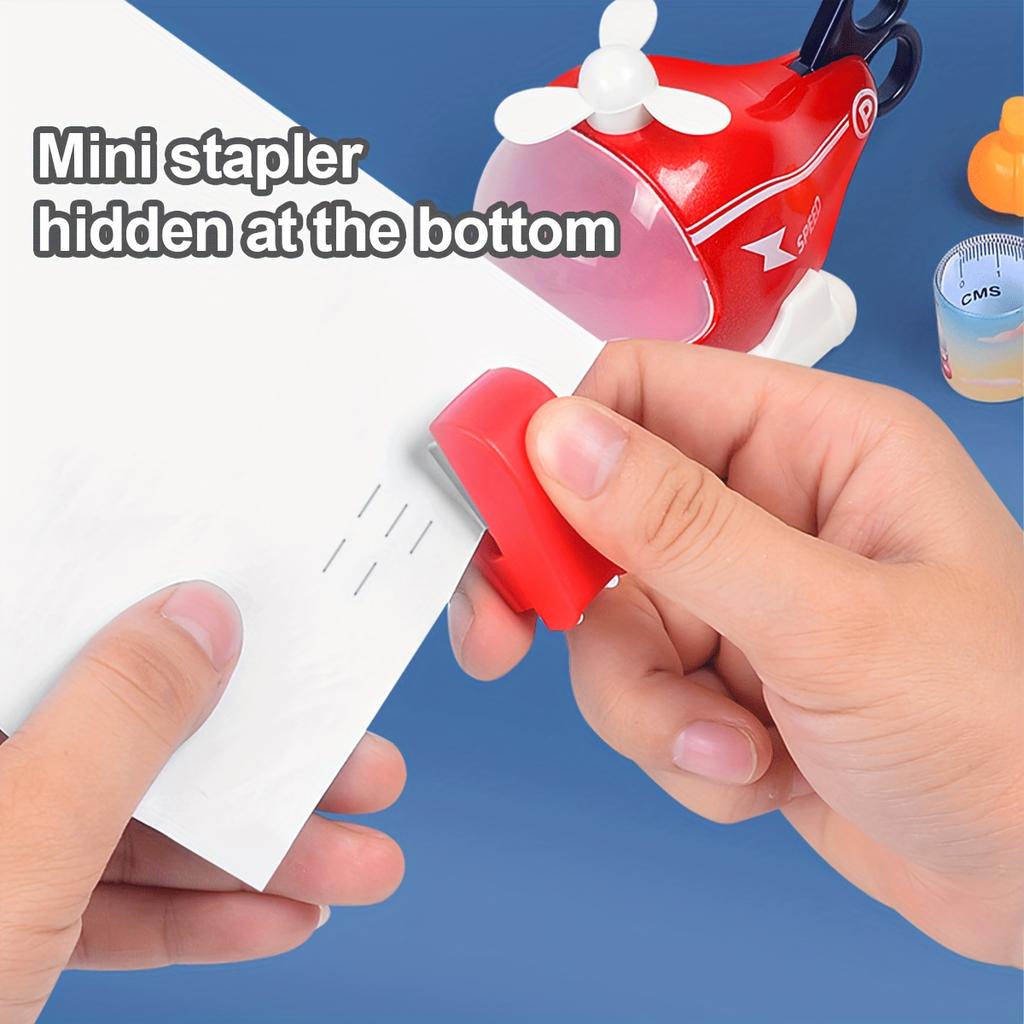 New Creative 6 IN 1 Aircraft Stationery Toy Detachable Office Desk Decor Starting School Onboarding Birthday Christmas Gift
