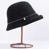 High-end New Wool Hat Women's Autumn and Winter Fashion Curling Top Hat Temperament Celebrity Bucket Hat Elegant Basin Hat