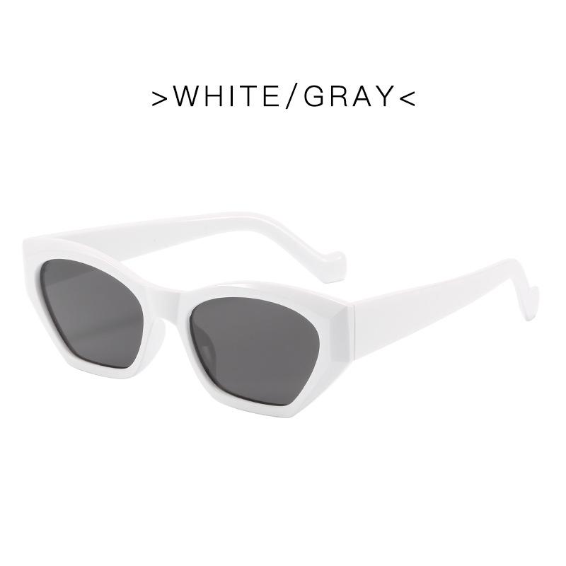 Fashion Cat Eye Sunglasses Women Vintage Clear Candy Color UV400 Polygon Sun Glasses Girl Trending Eyewear Shades