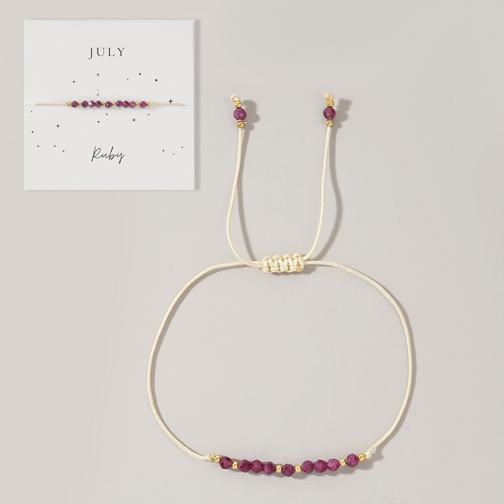 Garnet Stone Bracelet - Unique Design for Daily Wear, Trendy Birthstone Jewelry