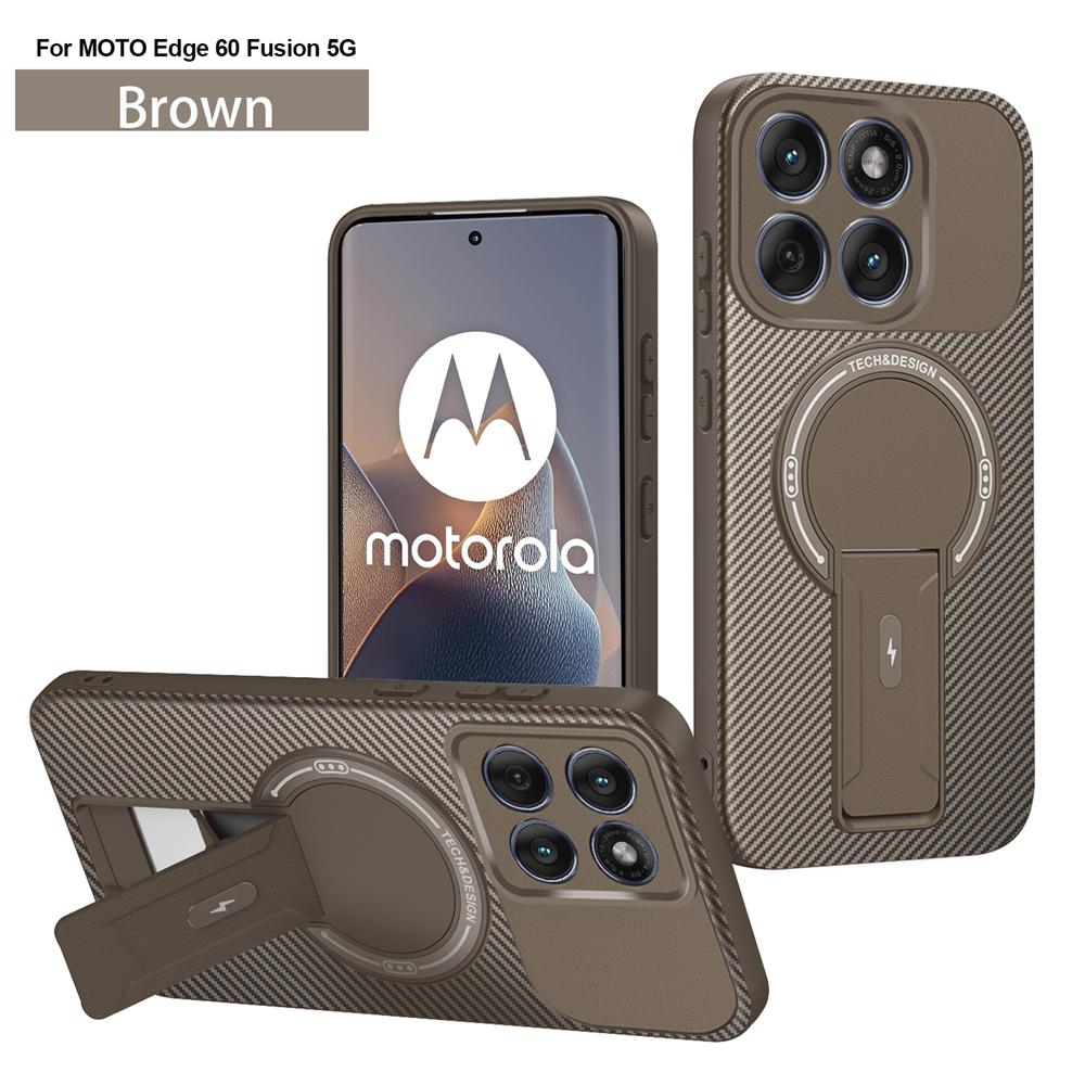 

Luxury Armor Shockproof Magnetic Bracket For Magsafe Case For Moto Edge 60 Fusion 5G Stand Holder Cover For Edge60 Fusion For Edge 60 Fusion