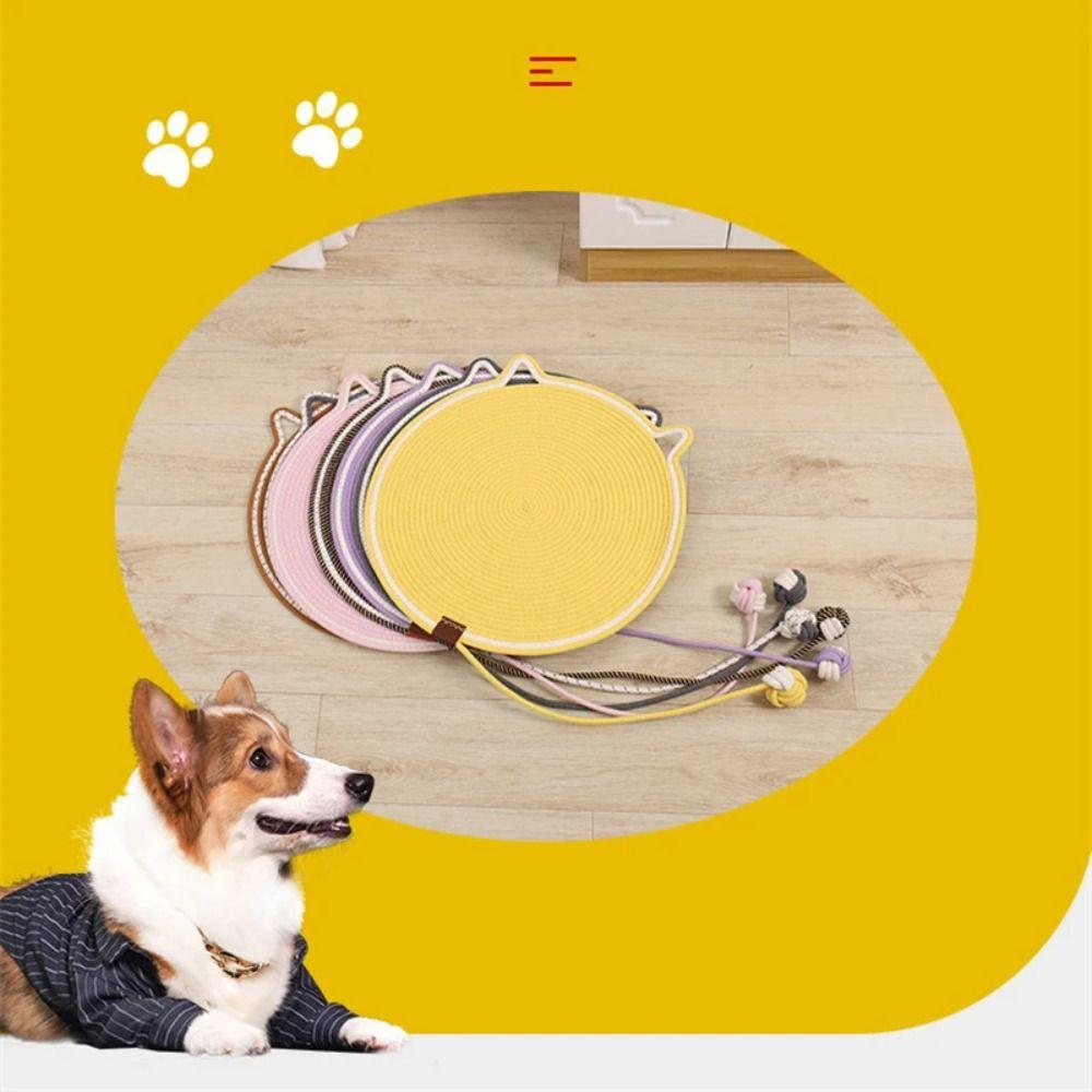 Claw Care Cat Scratcher Mat Round Shape Kitten Claw Scratcher Pad Durable Cat Grinding Claw Toy