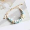 Ethnic Style Artistic Woven Jingdezhen Ceramic Hand Rope Student Children's Bracelet