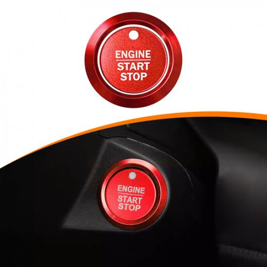 Red Fit For Ford F150 Raptor Keyless Engine Push Start Button & Surrounding Ring