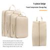 Four-Piece Travel Compression Bag Set for Clothes, Underwear, Toiletries, and Cosmetics