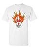 Unisex Ringer Tee T Shirt Vtg Tattoo Art American Traditional Skull Flames