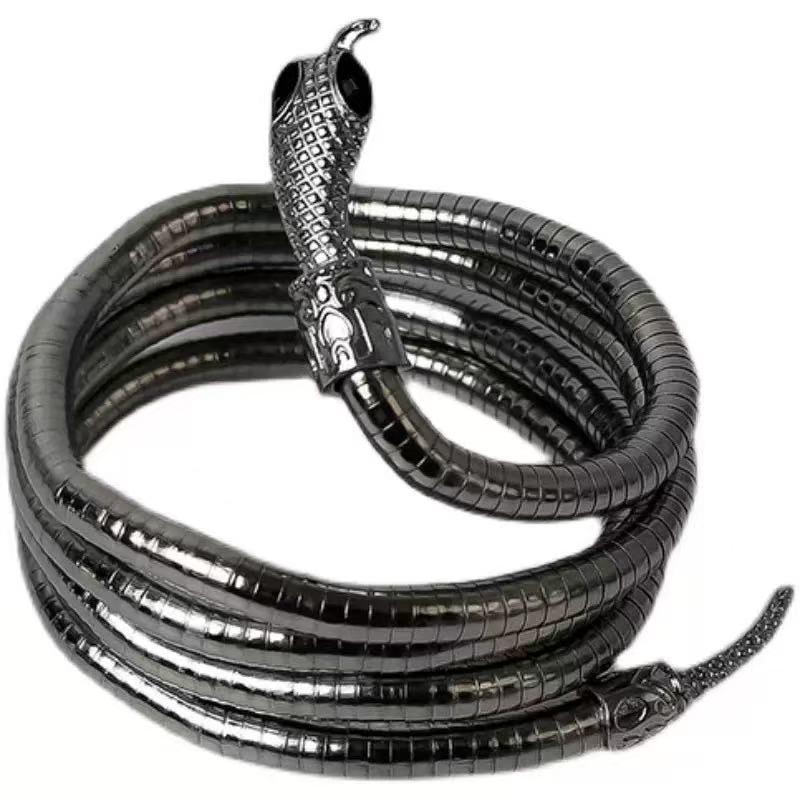 Cross-border Punk Snake Chain Choker Bracelet - Versatile, Advanced Snake Head & Tail Design for Women