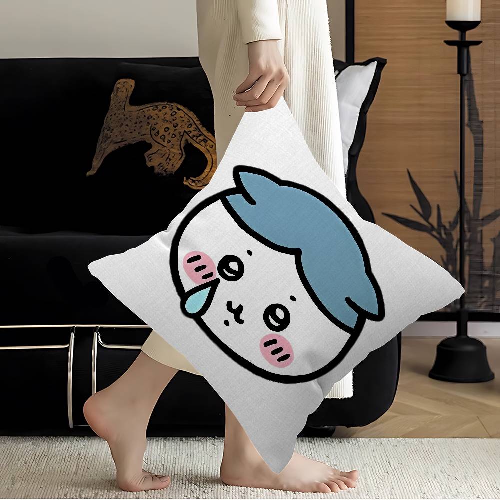 

Kawai Cartoon HHachiware Pillow Covers Cartoon Sofa Decorative Home Doublesided Printing Short Plush Cute Cushion Cover 30x30 cm