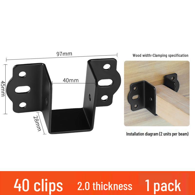 Heavy-Duty Bed Corner Bracket & Hook Fastener Set with Latch and Hinge