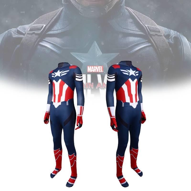 America Cosplay Captain Costume Jumpsuit Animation Characters Party Halloween