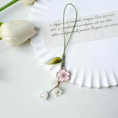 Kreativní lístky tulipánového květu Řemínky na mobilní telefon Přívěsky na ruku Roztomilý přívěsek na klíče Taška na fotoaparát Přívěsek na šňůrku Dekorace