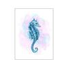 Mermaid Poster Cartoon Starfish Wall Art Hippocampus Nordic Poster and Print White Purple Canvas Painting Picture Home Decor No Frame