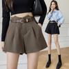 VANGULL Women's Suit Shorts Korean Version Slim High Waist A-line Wide-leg Pants All-match Casual Pants