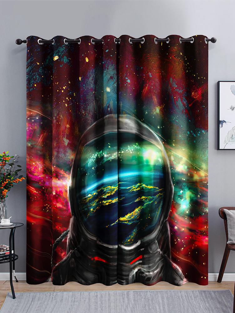 

Строительная машина Путешествие Письмо Астронавт Штора для спальни 3D цифровая печать Блэкаут штора 97cm*114cm*2