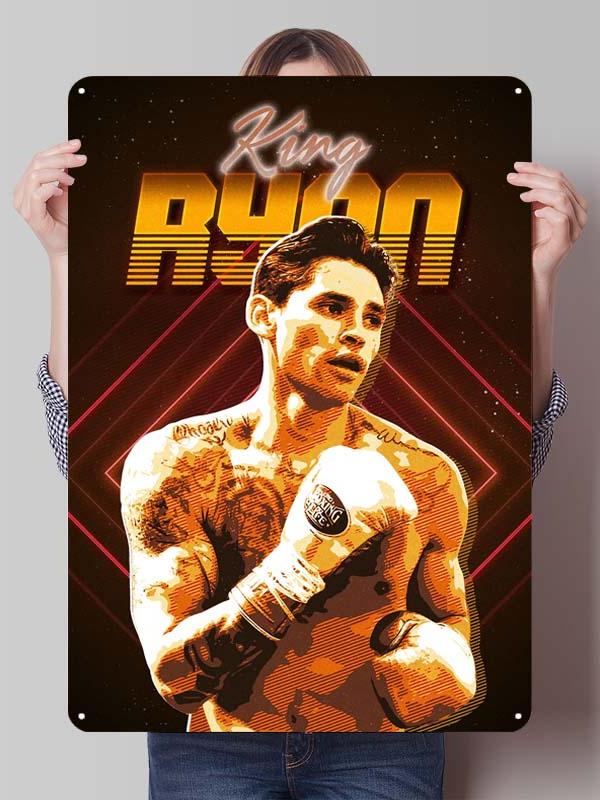 Ryan Garcia Boxer Metal Signs Aesthetic Room Decor Men Custom Boxing Poster Tin Plates for Man Cave Wall Art Vintage Metal Plate