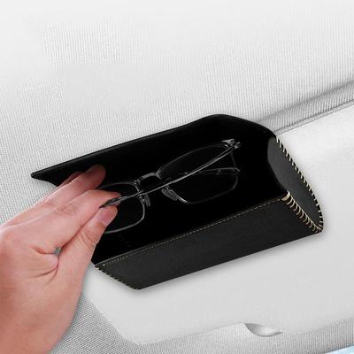 Magnetic Visor Sunglass Holder Car Sunglasses Holder Magnetic Glasses & Ticket Card Clip Visor Glasses Case Multi Functional