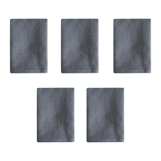 5Pcs Dishwashing Towels Pure Color Water Absorption Cotton Kitchen Clothes Stain Removing Dishcloths Kitchen Rags