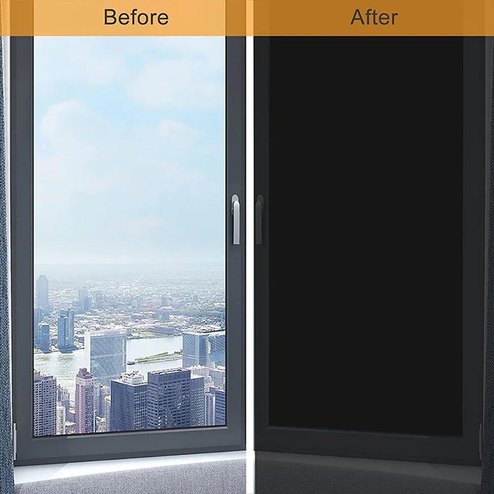 1Pc Detachable Reusable Cost-effective Blackout Oxford Blackout Curtains Blackout Windows Privacy Film DIY Sunshade Curtains