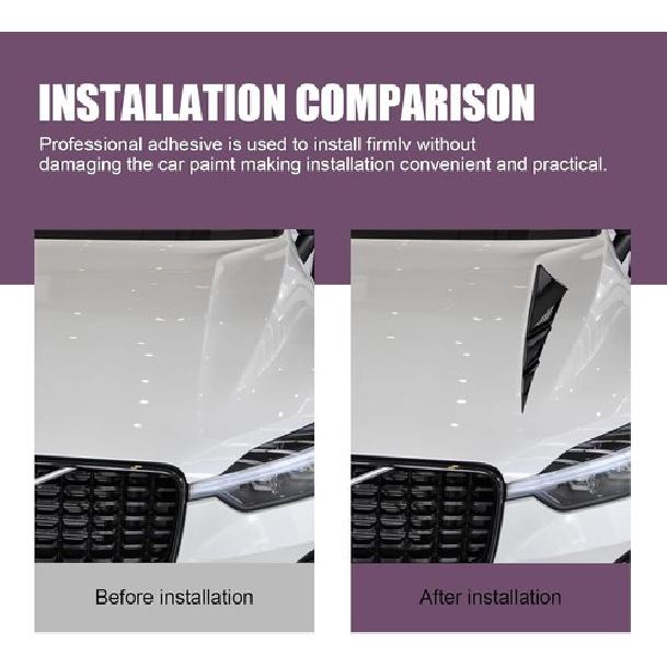 2 PCS Car Modified Side Air Vent Body Fender, Shark Gill Spoiler Decorative