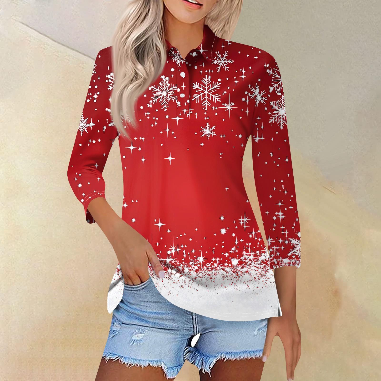 

Женская модная повседневная рубашка с отворотом и рукавом 3/4, женские топы на пуговицах XXL
