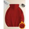Men's Hooded Sweatshirt with Loose Winter Warmth, Kangaroo Pocket, Long Sleeved Casual Sportswear, Suitable for Cold Weather