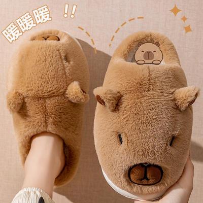 Pantufas de Algodão Pelúcia Fofas Femininas - Estilo 2025, Antiderrapantes, Fofas, Calçado Quente de Interior para Outono e Inverno
