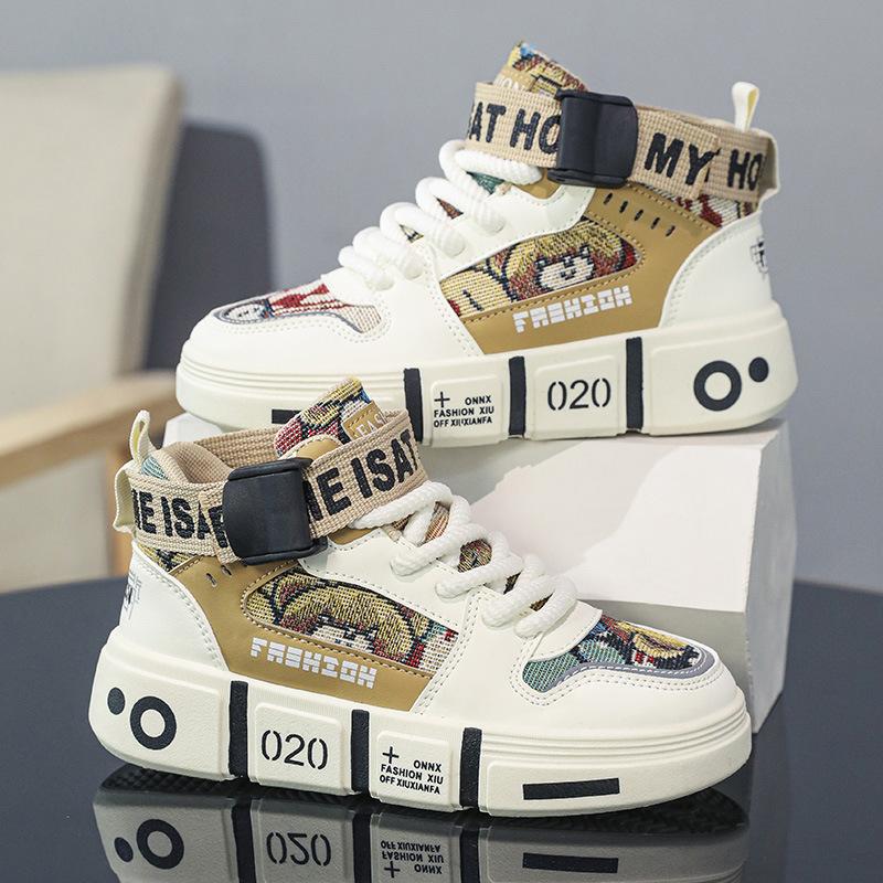 

High-top casual board shoes women s breathable 2025 new spring and autumn tide versatile niche retro board shoes muffin platform shoes 31