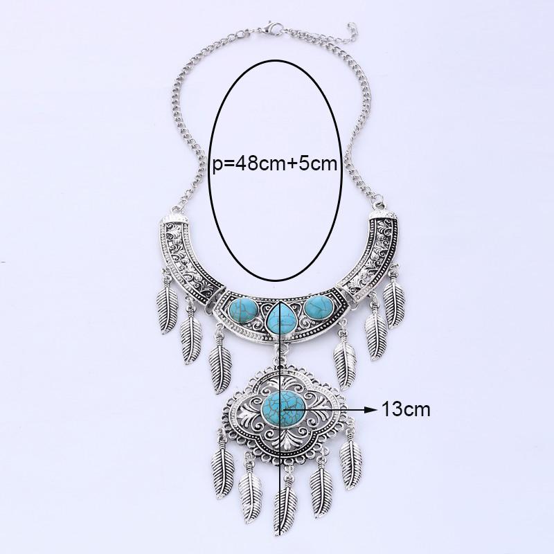 LOVBEAFAS Fashion Maxi Statement Long Necklaces & Pendants Leaves Tassel Collar Vintage Collier Necklace Women Jewelry