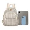 Plecak szkolny w kratę damski mały plecak studencki