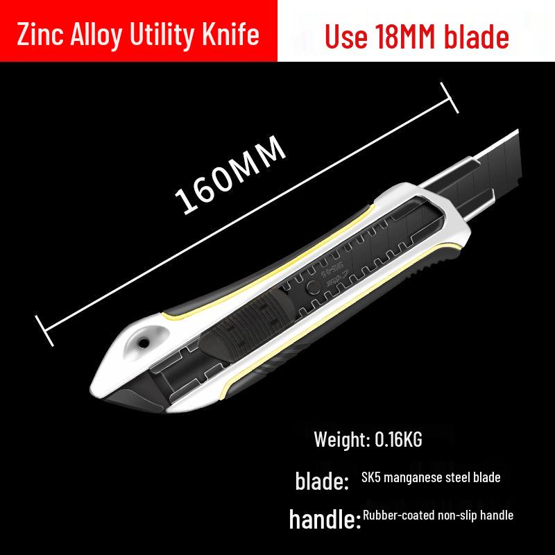 Industrial Grade Utility Knife - Durable Non-Wobbling Holder, Heavy Duty All-Steel Blade, Thickened for Cutting Wallpaper