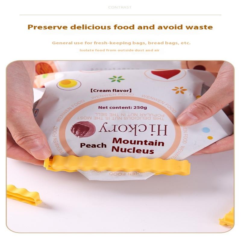 French Fry Style Sealing Clip 12 Magnetic Absorption Box Set Snack Bag Sealing Clip Food Seasoning Sealing Clip