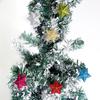 6Pcs/set Plastic Xmas Tree Ornament Five-pointed Star Glitter Christmas Pendant  Home Decor