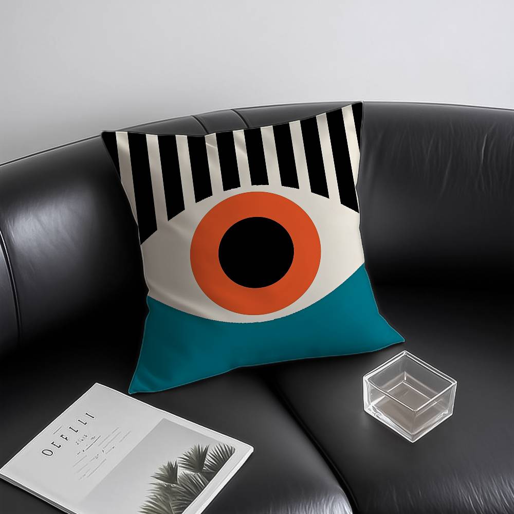 Abstract Geometry Line Modern Pillow Case Anti-dustmite Invisible Zipper Sofa Bed