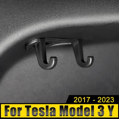 ABS Car Rear Trunk Hook Storage Holder Luggage Bag Umbrella Hanger Hooks For Tesla Model 3 Y 2017 2018 2019 2020 2024 2024 2024