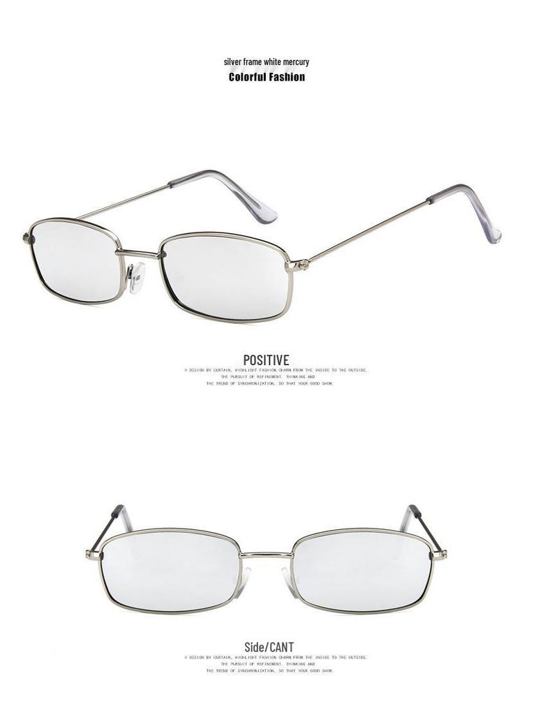 Korean Fashion Retro Square Sunglasses 182 – Versatile Ocean Lens Street Style